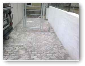 erste Pflasterfläche fertig erste Pflasterfläche fertig