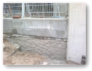 anzeichnen der Treppe und vorputzen der Wand anzeichnen der Treppe und vorputzen der Wand