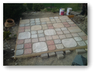 Kaminplatz Platten verlegen in Kunsthartz Kaminplatz Platten verlegen in Kunsthartz