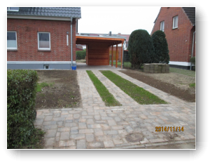 Carport und Plaster fertig Carport und Plaster fertig