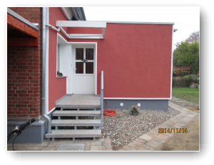 Treppe mit Pflaster fertig Treppe mit Pflaster fertig